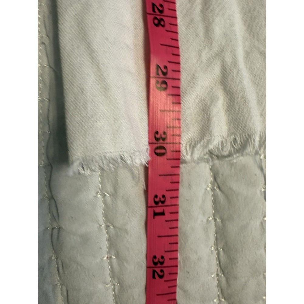 Love Tree White Frayed Hem Linen Blend Pants, Small, Beach Resort - Picture 8 of 10